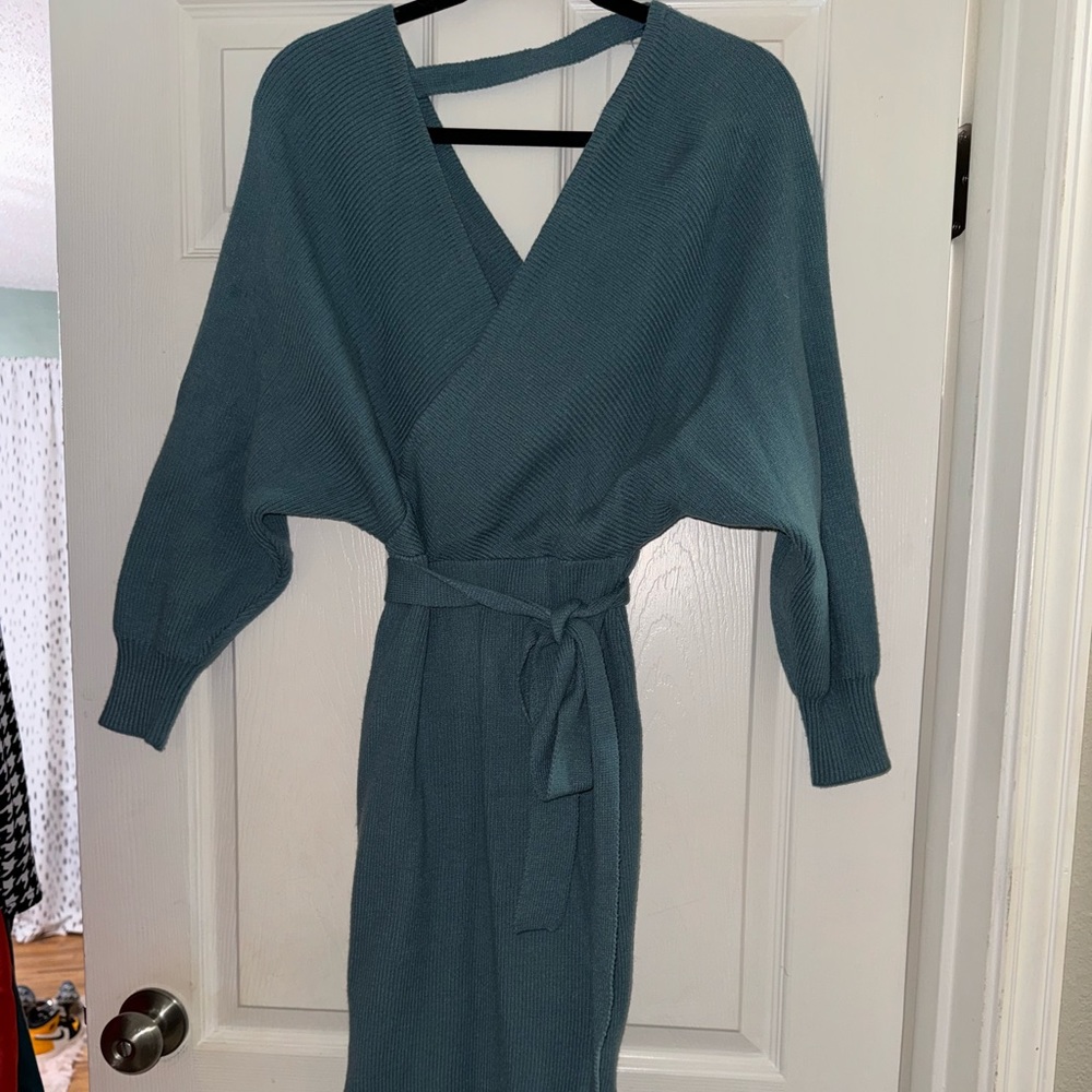 Wrap Sweater Dress